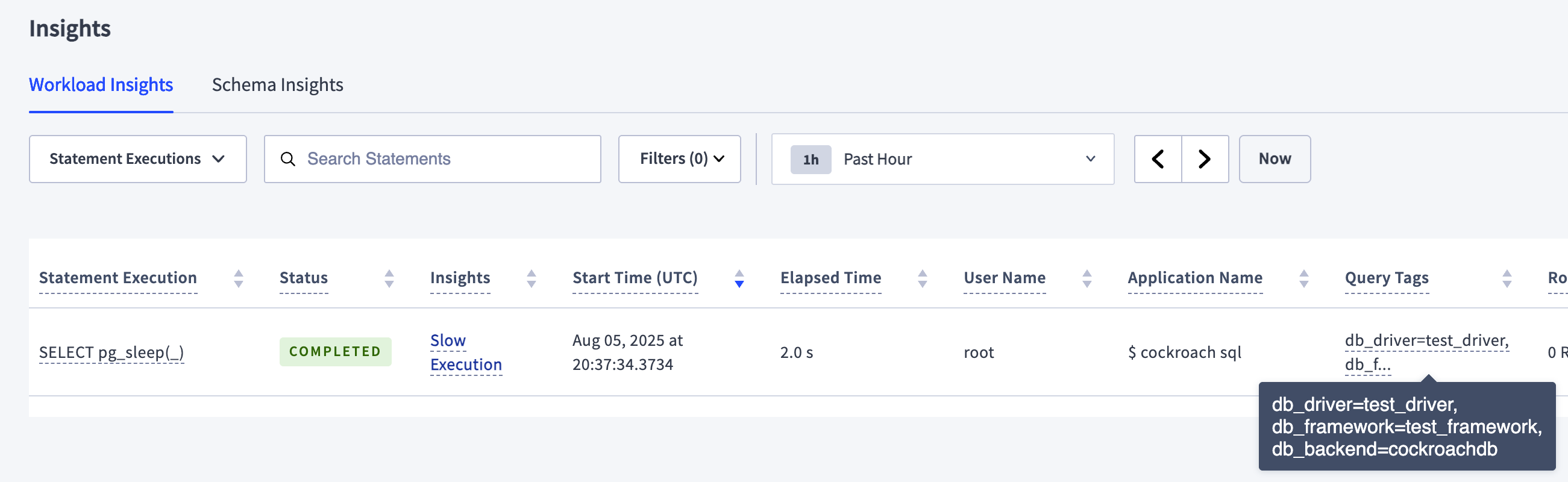Query tags